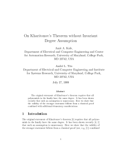 On Kharitonov`s Theorem without Invariant Degree Assumption 1