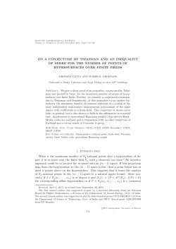 ON A CONJECTURE OF TSFASMAN AND AN INEQUALITY OF