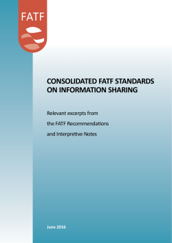 The Consolidated FATF Standards on Information Sharing