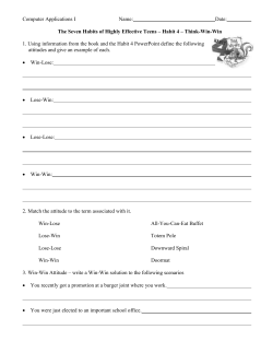 Habit 4-Think-Win-Win Questions