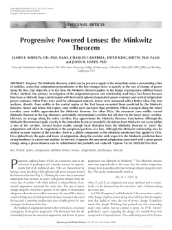 Progressive Powered Lenses: the Minkwitz Theorem