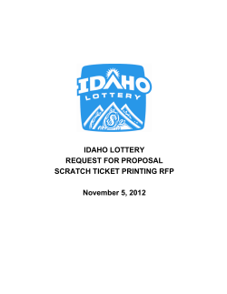 RFP for Scratch Ticket Printing