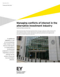 Managing conflicts of interest in the alternative investment