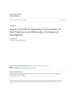Impact of Academic Experience in Economics on Risk Preferences