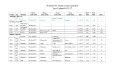 Home Field Schedule