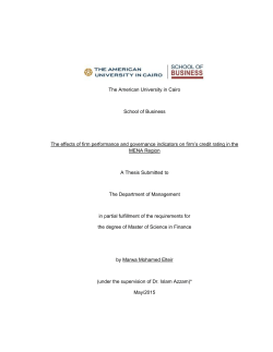 2.3.1 Effect of firm performance on firm`s credit rating