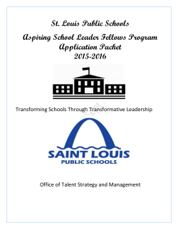 Aspiring School Leader Fellows Program Program
