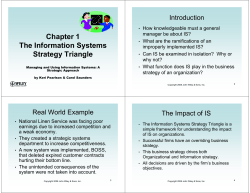 BRIEF OVERVIEW OF BUSINESS STRATEGY FRAMEWORKS