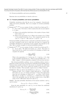 2.3 Forward probabilities and inverse probabilities