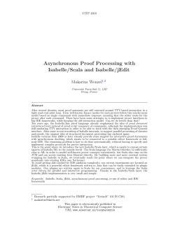 Asynchronous Proof Processing with Isabelle/Scala and Isabelle/jEdit
