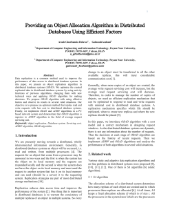 Providing an Object Allocation Algorithm in Distributed