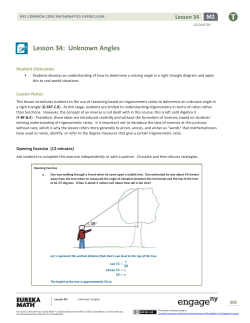 Geometry Module 2, Topic E, Lesson 34: Teacher Version
