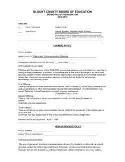 check one - Blount County Schools