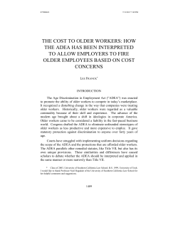 the cost to older workers: how the adea has been interpreted to
