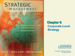 Strategic Management 6e. - Hitt, Hoskisson, and Ireland