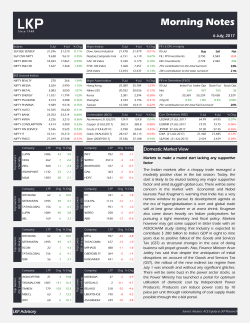 Morning Notes - LKP Securities