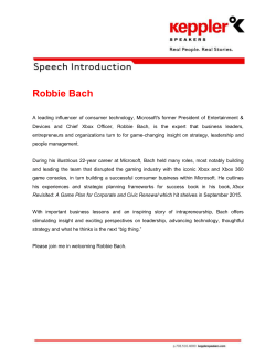 Robbie Bach A leading influencer of consumer technology