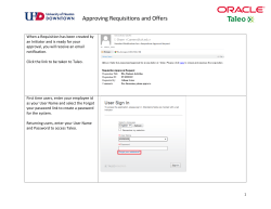Approving Requisitions and Offers