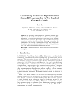 Constructing Committed Signatures From Strong