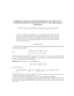 EXISTENCE AND QUALITATIVE PROPERTIES OF SOLUTIONS TO
