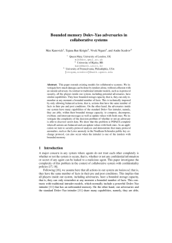 Bounded memory Dolev-Yao adversaries in collaborative systems