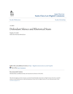 Defendant Silence and Rhetorical Stasis