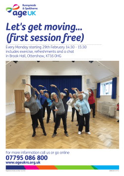 Let`s get moving... (first session free)