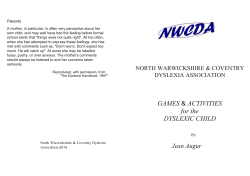 Games and Activities for the Dyslexic Child