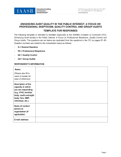 Enhancing Audit Quality in the Public Interest: A Focus on