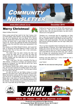Community Newsletter Term 4 2015