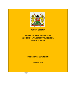 Draft Human Resource Planning and Succession Management