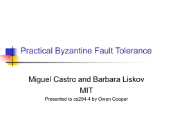 Practical Byzantine Fault Tolerance