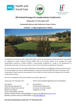 Flyer-Application Form - All Ireland Lymphoedema Conference 2017