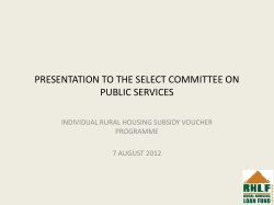 Rural Housing Subsidy Voucher Programme