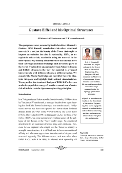 Gustave Eiffel and his Optimal Structures