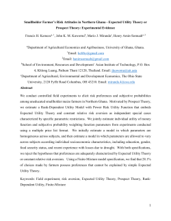 Expected Utility Theory or Prospect Theory