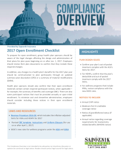 2017 Open Enrollment Checklist