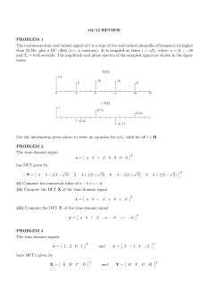 04/12 REVIEW PROBLEM 1 The continuous-time real