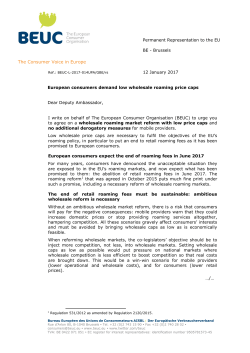 European consumers demand low wholesale roaming price