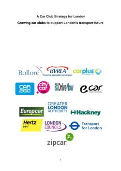 Car Club Strategy for London