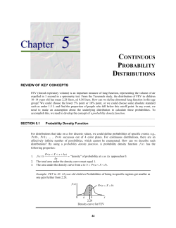 CONTINUOUS PROBABILITY DISTRIBUTIONS