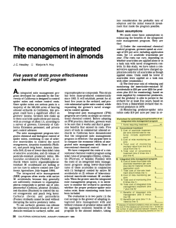 The economics of integrated mite management in almonds