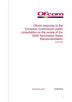 Ofcom response to the European Commission public consultation