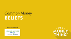 Common Money Beliefs Presentation