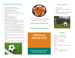 Terryville Soccer Club 2017 Intramural Spring Season Flier