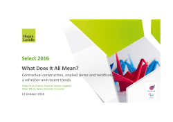 Select 2016 What Does It All Mean?