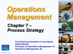 Process Strategy
