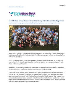 CoreMedical Group Named One of the Largest Healthcare Staffing