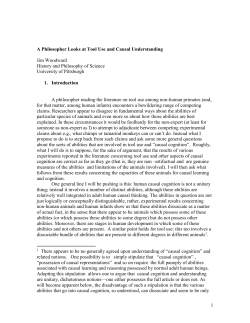 A Philosopher Looks at Tool Use - Philsci-Archive