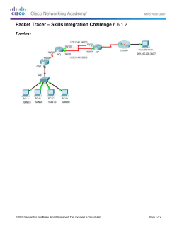 Packet Tracer &ndash; Skills Integration Challenge 6.6.1.2